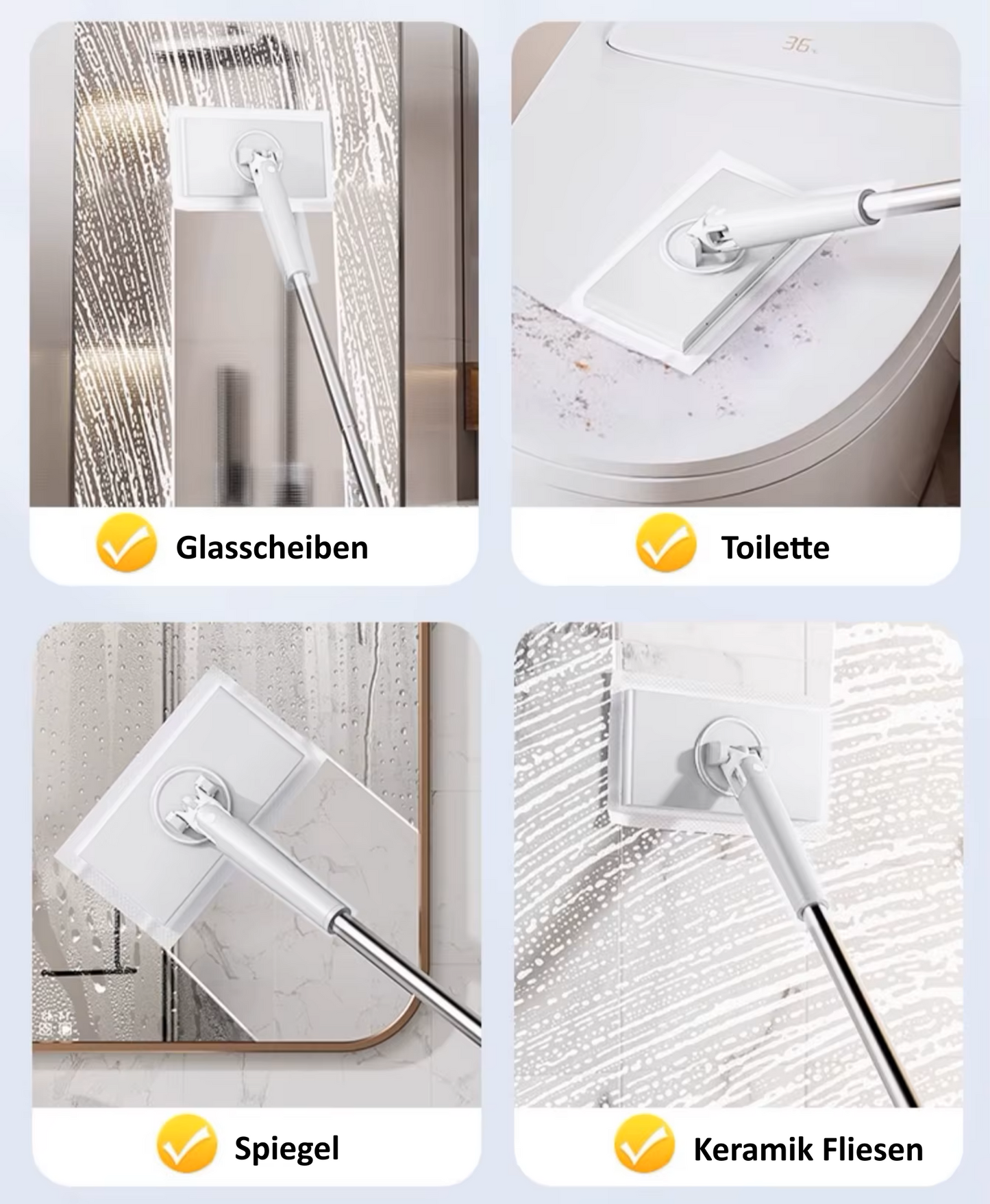 Wischmopp mit praktischer Mopphalterung Freihand