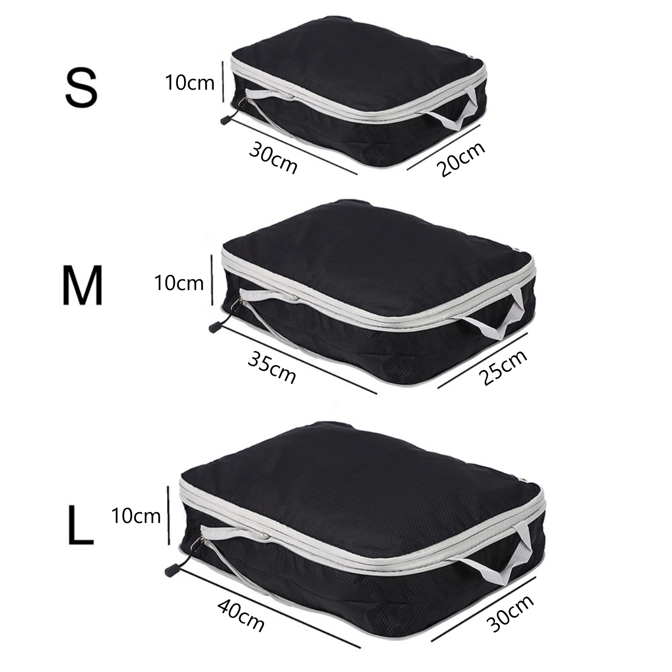 3er-Set Kompressionstaschen Packtaschen für Zuhause und Reisen