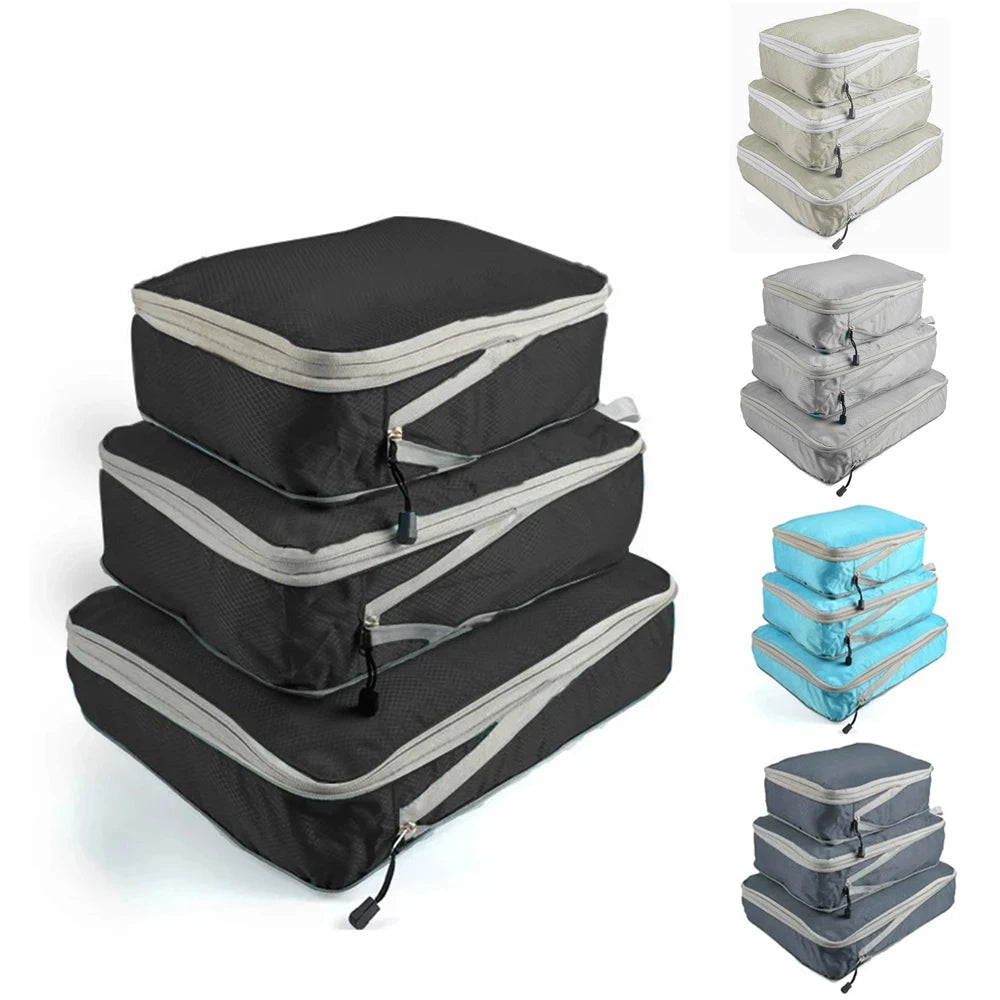 3er-Set Kompressionstaschen Packtaschen für Zuhause und Reisen