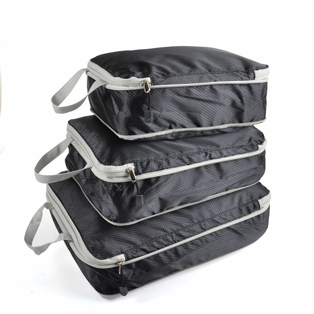 3er-Set Kompressionstaschen Packtaschen für Zuhause und Reisen