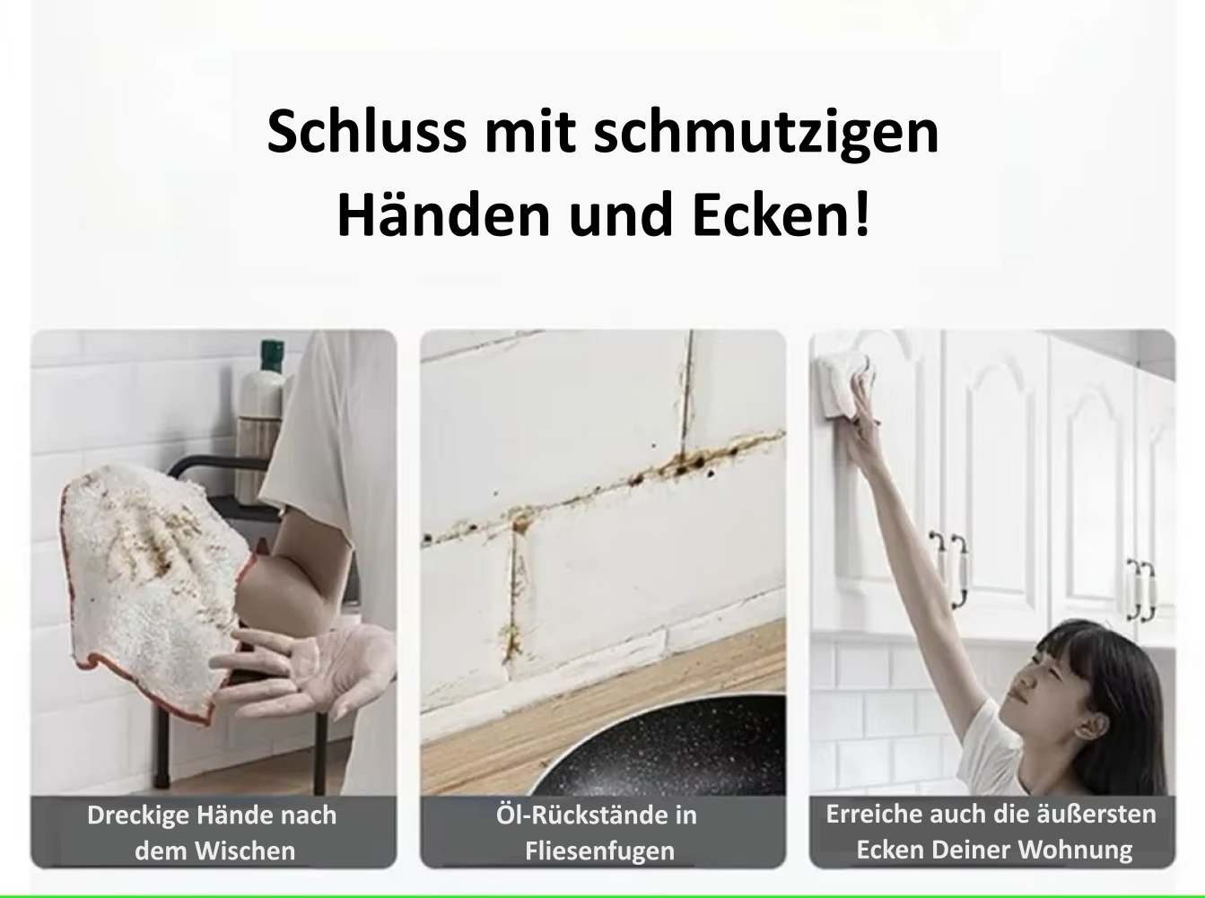 Wischmopp mit praktischer Mopphalterung Freihand