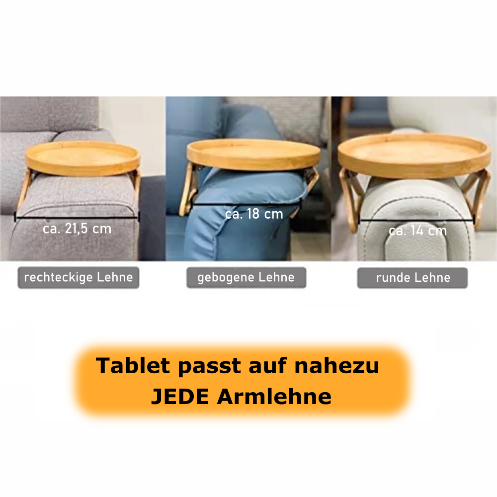 Sofa-Armlehnen Tablett